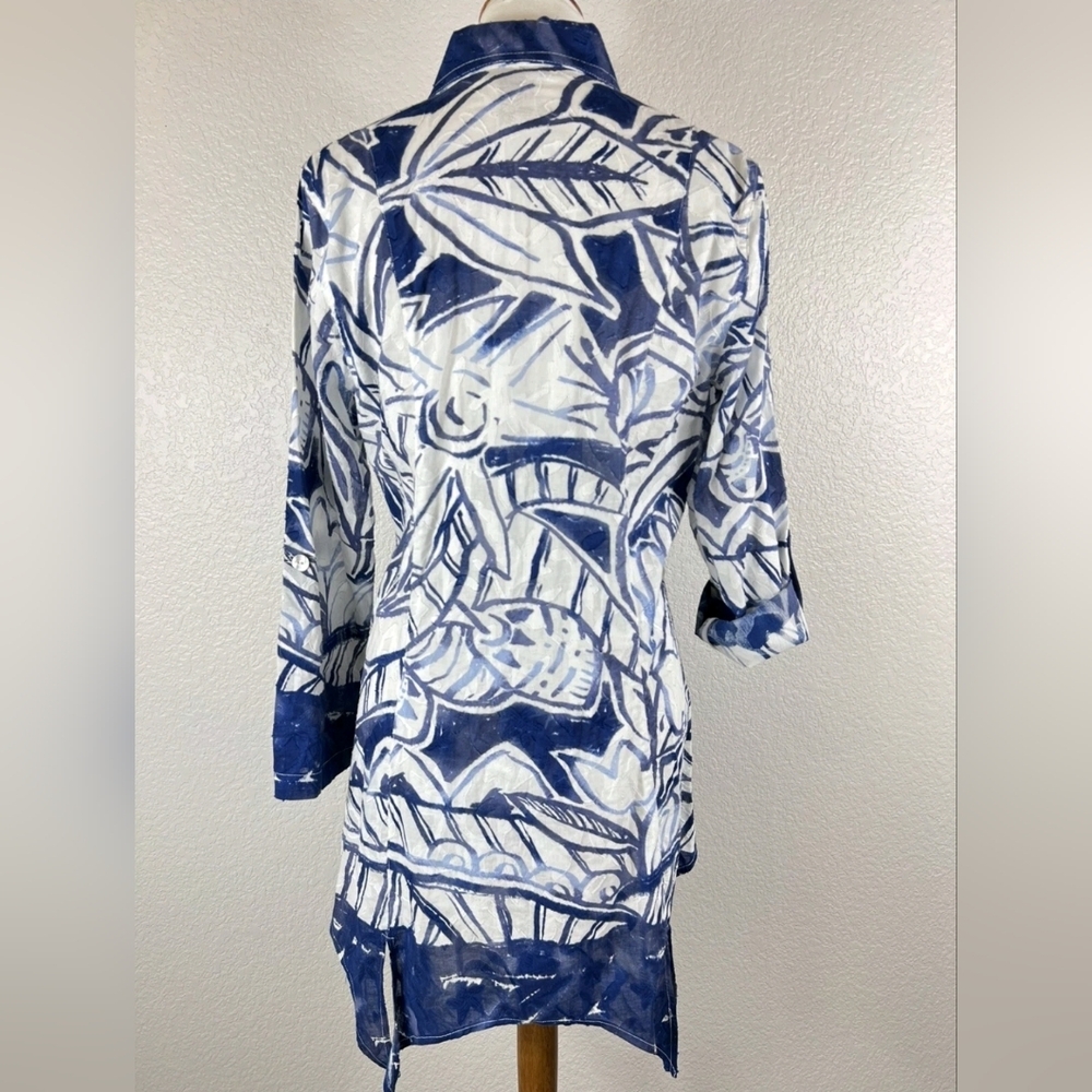 Multiples Womens Button-Down Tunic Asymmetrical H… - image 2